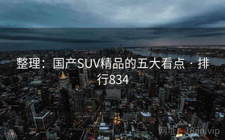 整理:国产SUV精品的五大看点 · 排行834