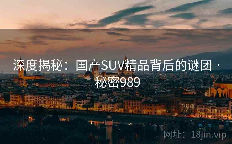 深度揭秘:国产SUV精品背后的谜团 · 秘密989