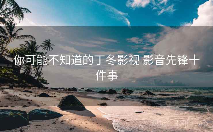 你可能不知道的丁冬影视 影音先锋十件事